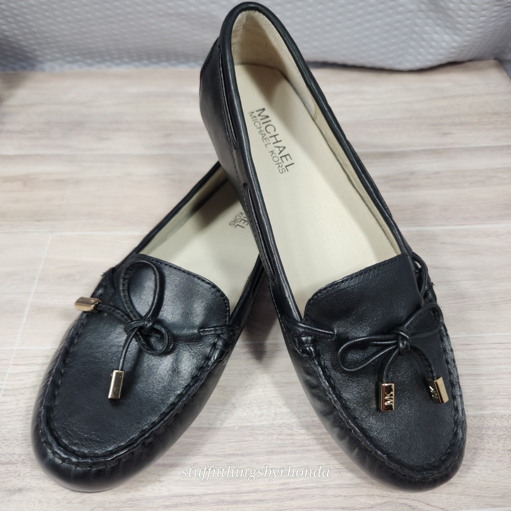 New‎ Without Box Michael Kors Daisy Moc Flats Black Loafers Ladies Flats Sz 7M